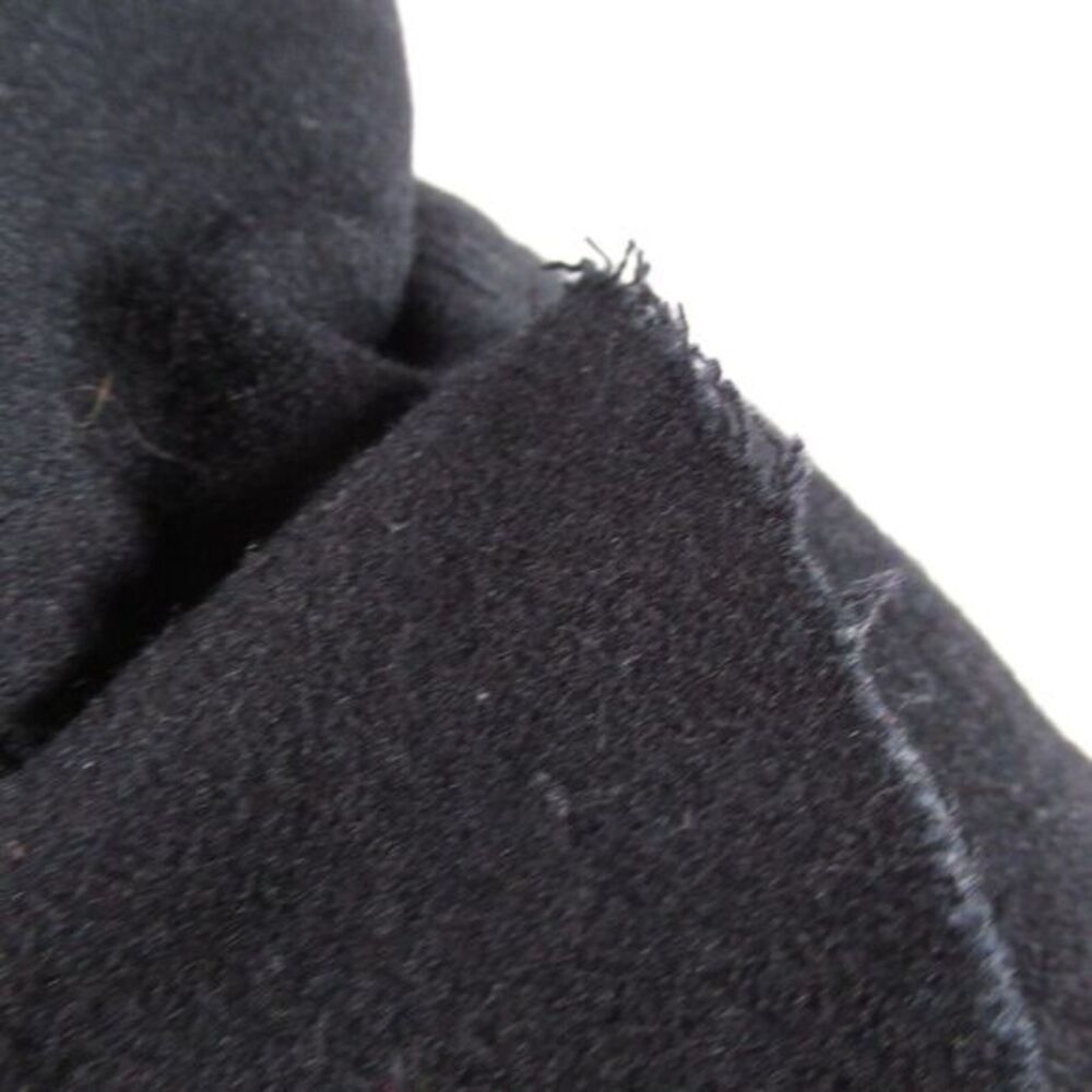 J Crew Wool Blend Jacket Womens 4 Black Lined Ruffle Button Front Peacoat‎ - Picture 3 of 15